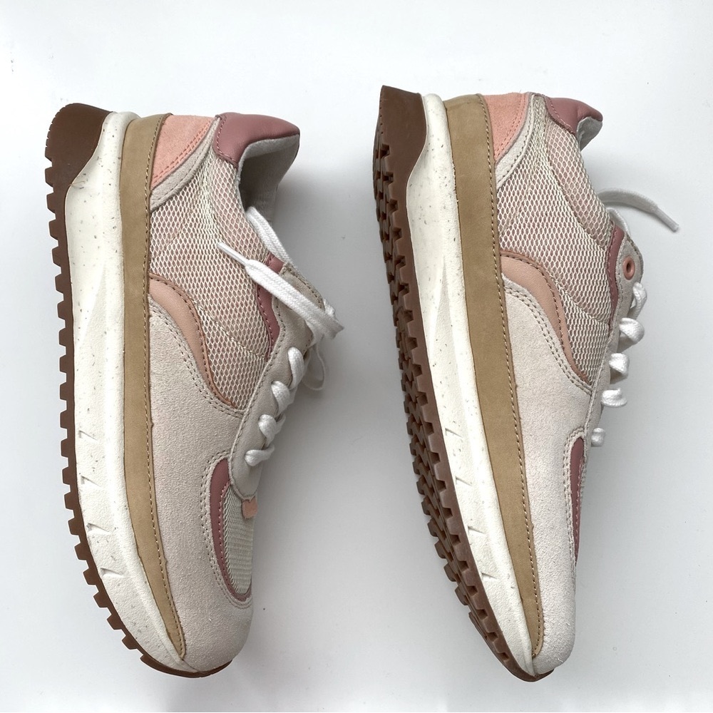 Madewell Kickoff Trainer Sneakers in Blush & Neutral